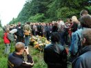 Gedenkstunde der Straßenverkehrsopfer auf der B96 am 04.06.05 auf Rügen