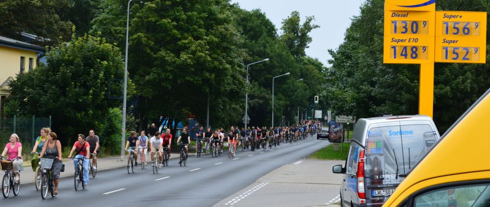 Critical Mass in Rostock - Stadtrundfahrt am 25. Juli 2014