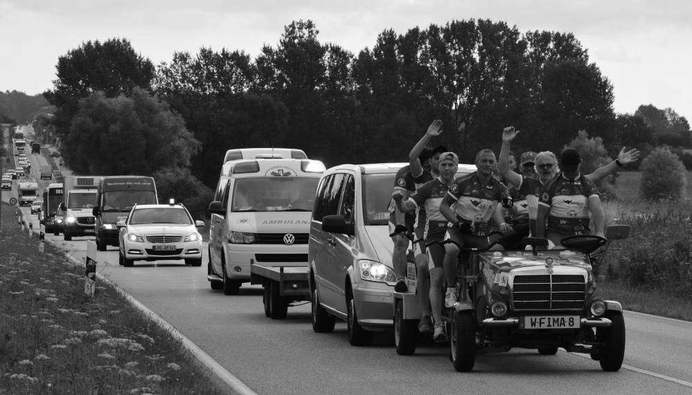 Fahrrad-Langstrecken-Spendenfahrt Hanse-Tour-Sonnenschein 2014