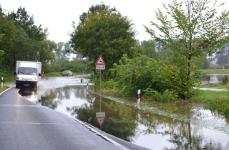 Überschwemmungen durch Regen-Hochwasser in Rostock und Umgebung